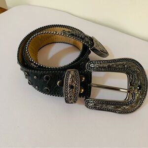 Black Studded Women's Belt